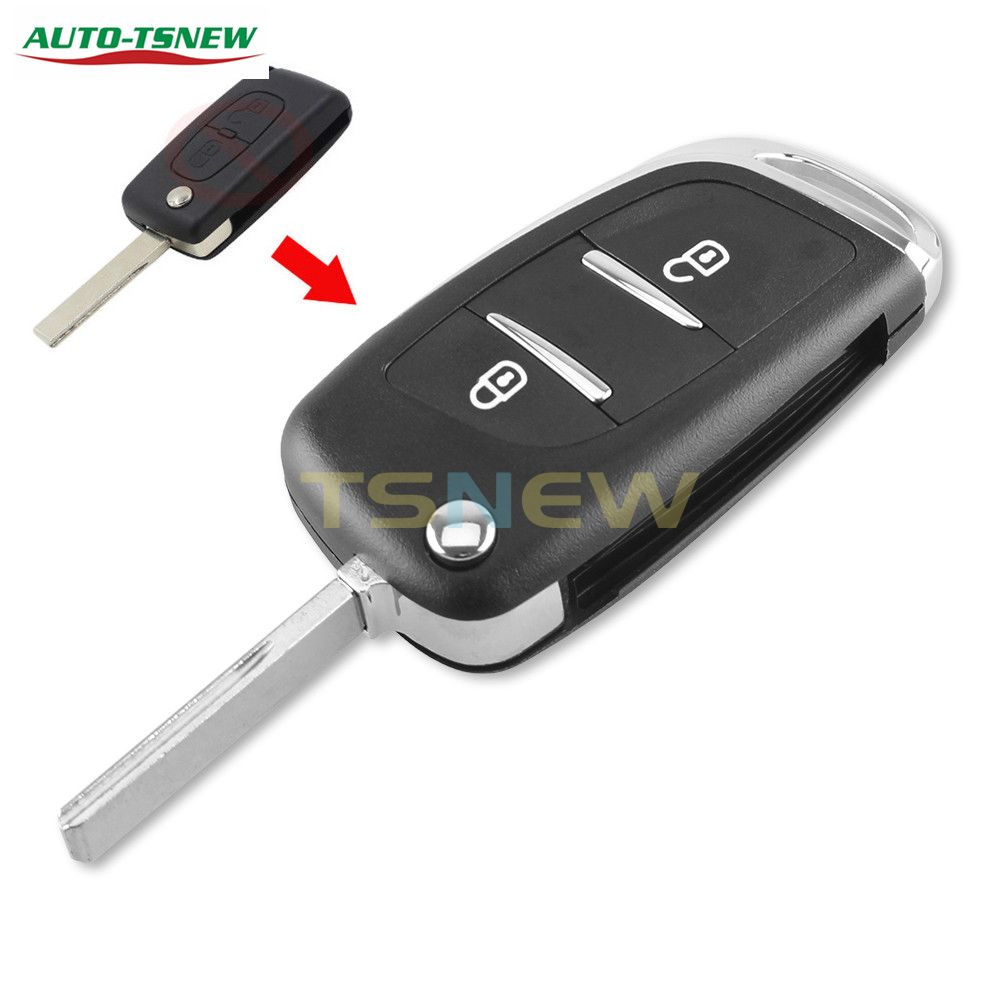 modified  peugeot replacement key shell with 2 button with HU83 blademodified  peugeot replacement key shell with 2 button with HU83 blade