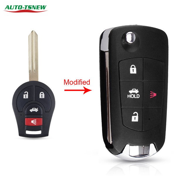 nissan 3+1 button key shell