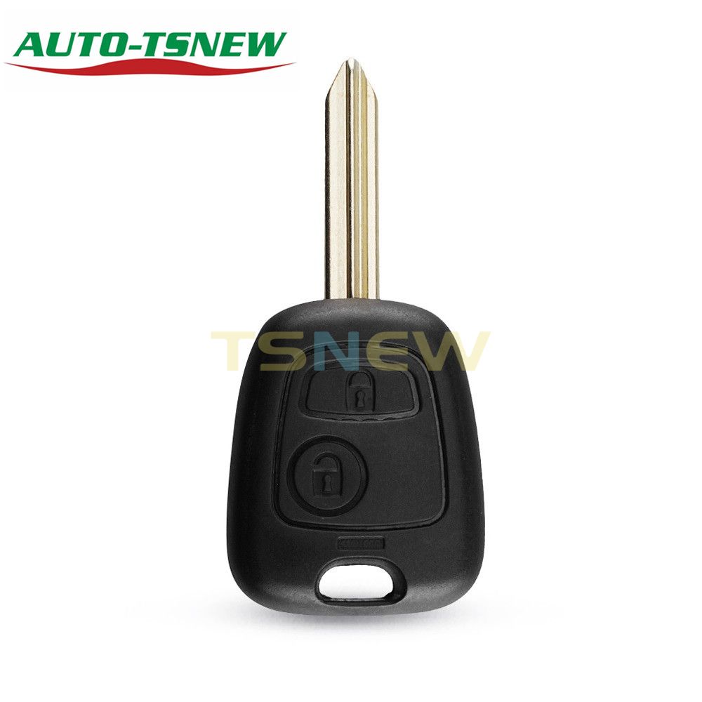 peugeot 2 button remote key blank no logo the blade is separated, it is fixed by screw.