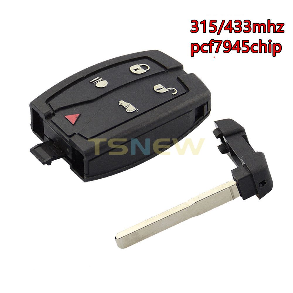 landrover 4+1 buttons 433Mhz  PCF7945Chip for Land Rover