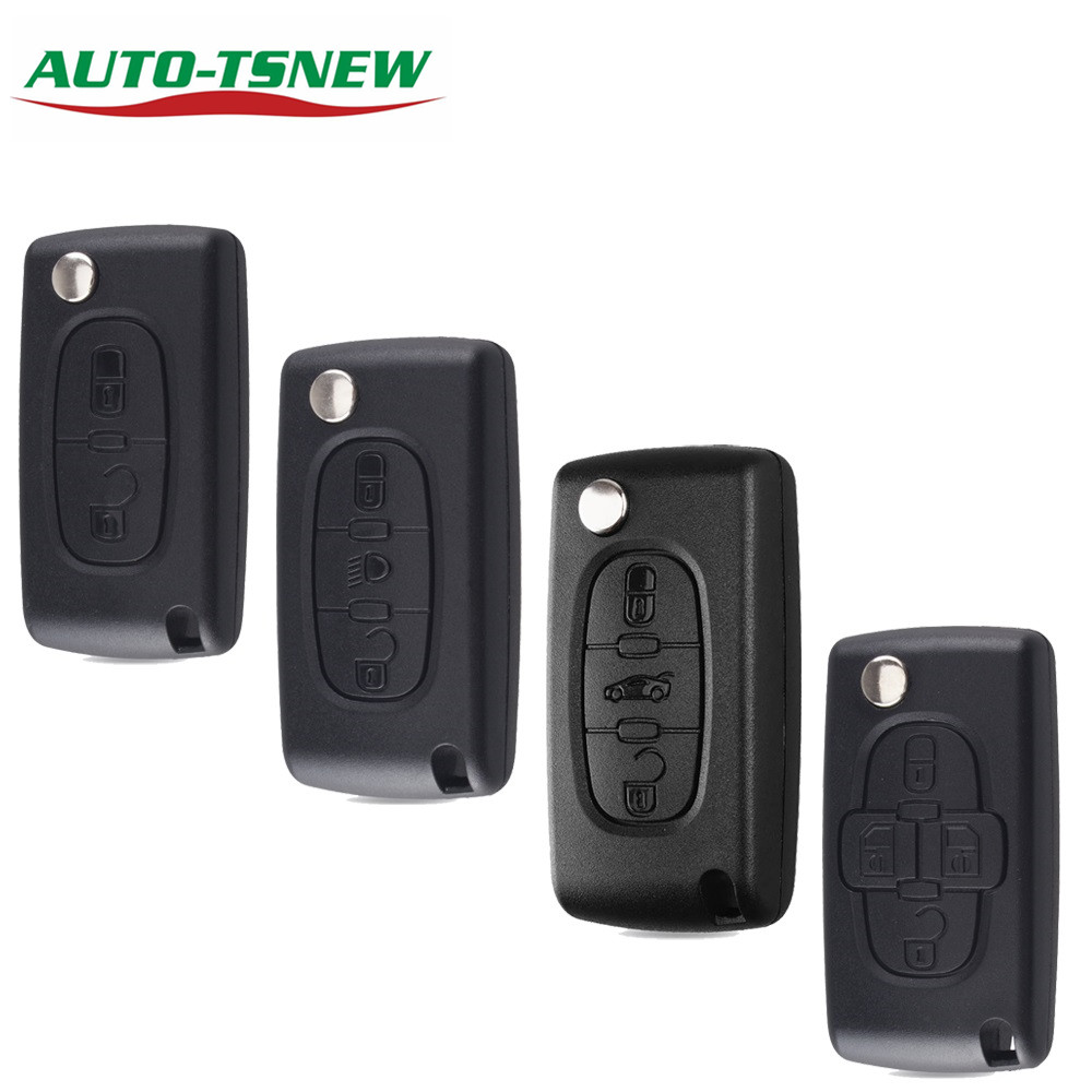 Citroen 307 3 button flip key shell with trunk button ,with battery place. genuine factory high quality, the blade is VA2 model -"VA2-SH3-Trunk- with battery place"