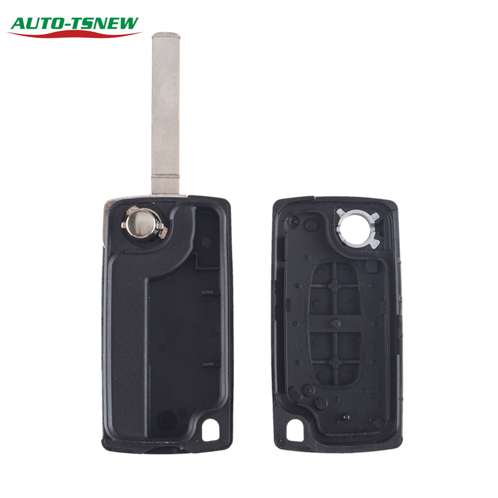 Peugeot 307 2 button flip key shell no battery place  genuine factory high quality the blade is VA2 model -"VA2-SH2-no battery place"