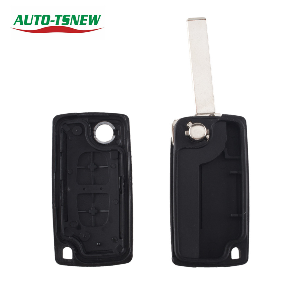 Peugeot 407 2 button flip key shell ,no battery place with genuine factory high quality the blade is HU83 model -"HU83-SH2- no battery place"