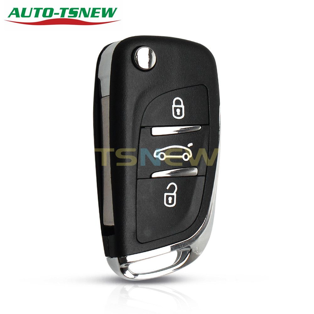 modified  peugeot replacement key shell with 3 button with HU83 blade