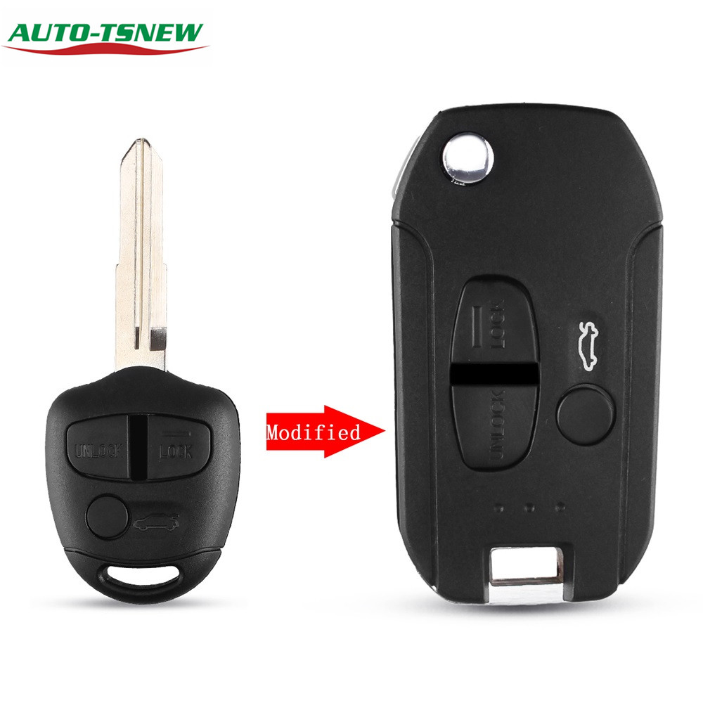 Mitsubish 2+1 button replacement remote key shell