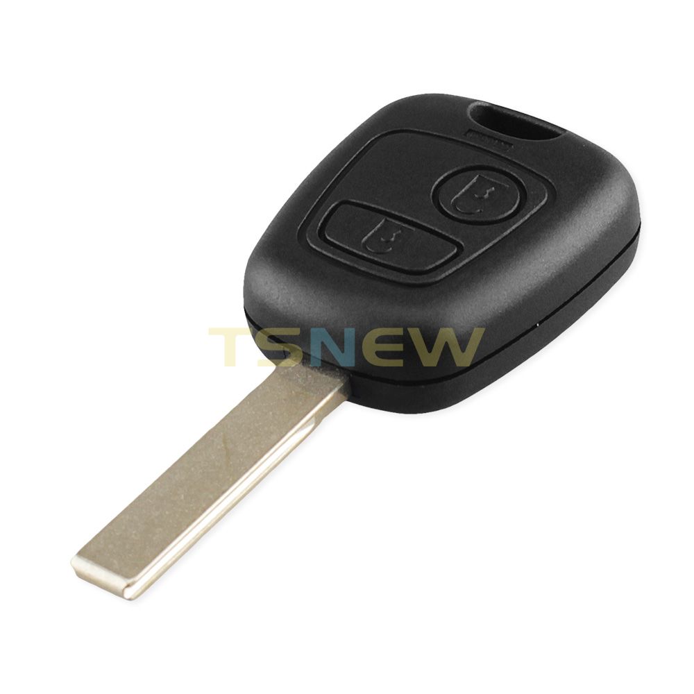 Peugeot 407 2 button remote key blank with hu83 blade without logo