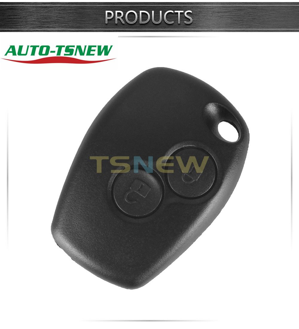 Renault 2 button key blank with stainless steel battery clamp- NO LOGO
