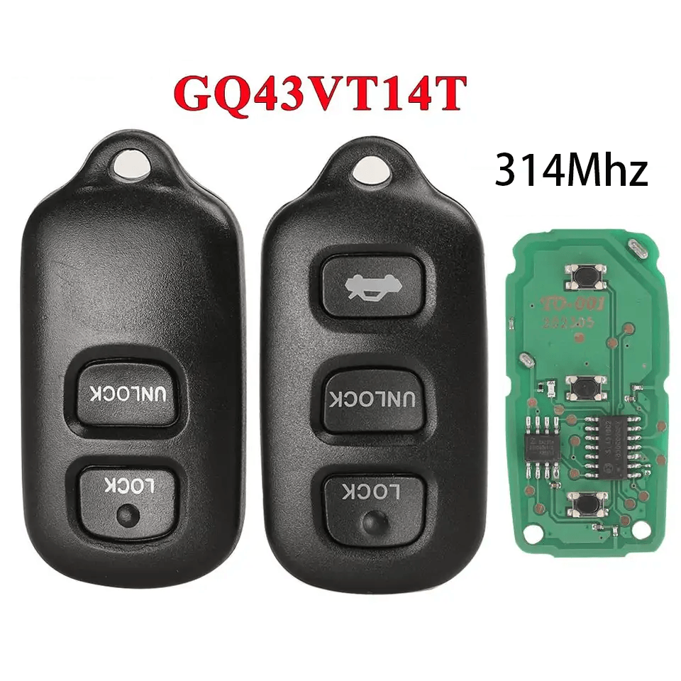 2+1/3+1 Buttons Remote Car Key Fob 314MHz FCC ID GQ43VT14T For Toyota
