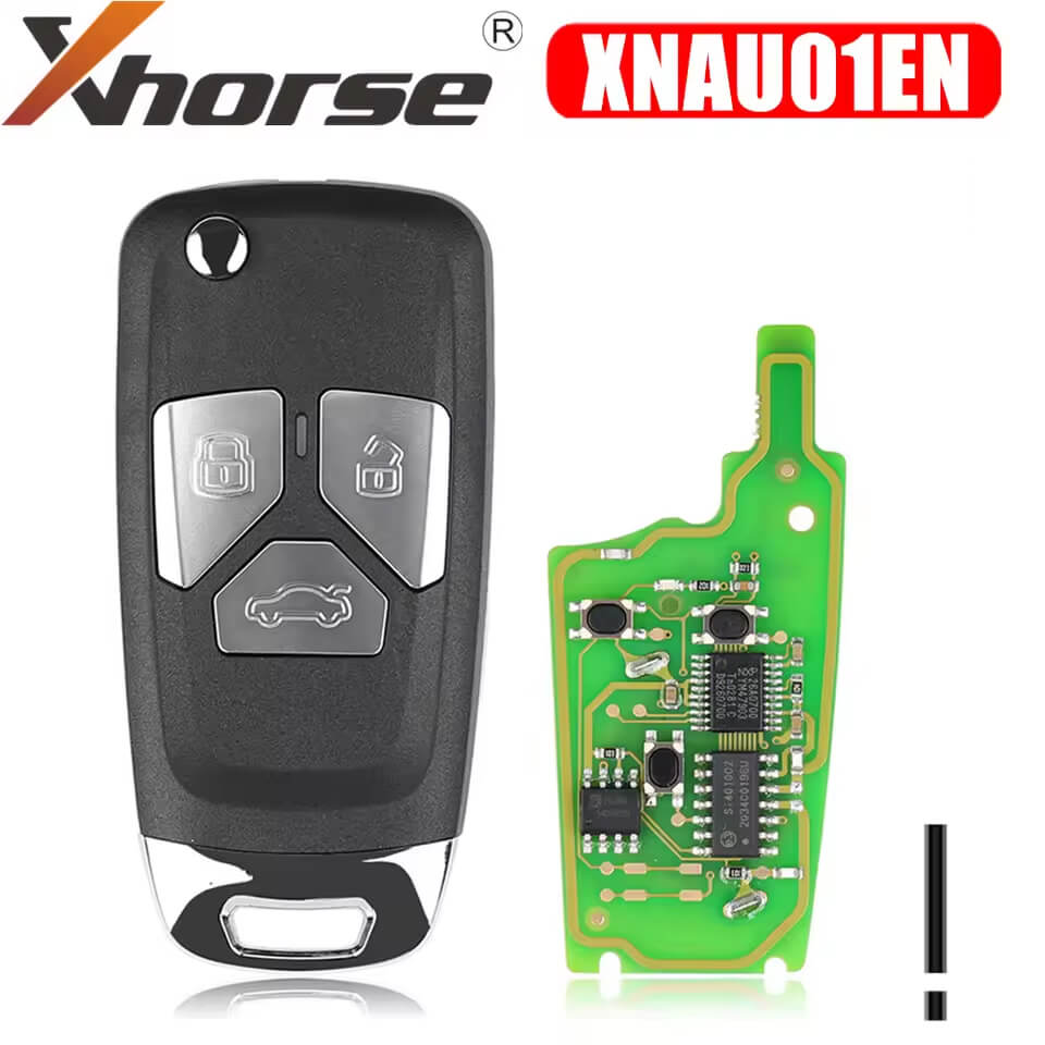 Xhorse XNAU01EN Wireless Universal Flip Remote Key for Audi Style With 3 Button