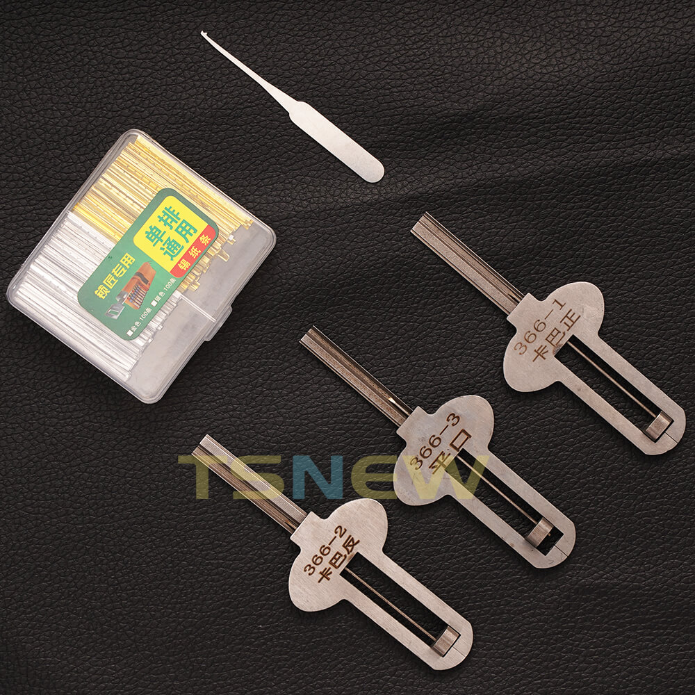 Locksmith JF Kaba 3-piece set with edge, slot, and reverse slot tinfoil consumables