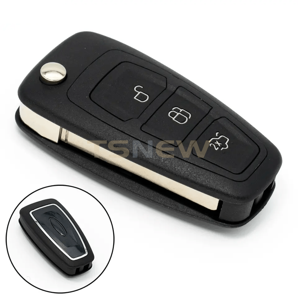 For Ford New Mondeo 3 Buttons Folding Remote Key Replacement Shell With Key Blade