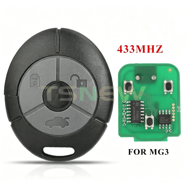 433MHz 3 Buttons Split Car Remote Key Fob For MG3 Auto Replacement Remote Control Key