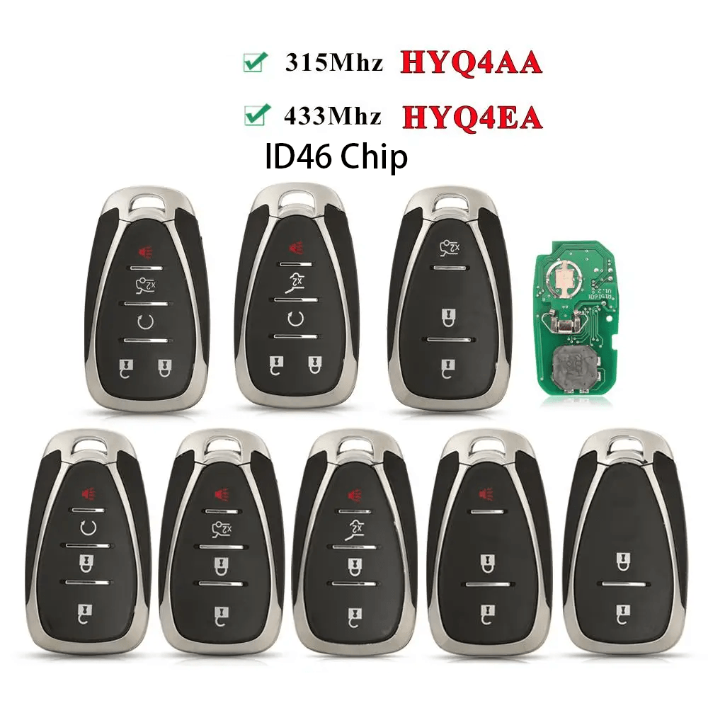 2/3/4/5 Button Remote Car Key HYQ4AA HYQ4EA 315MHz 433MHz For Chevrolet