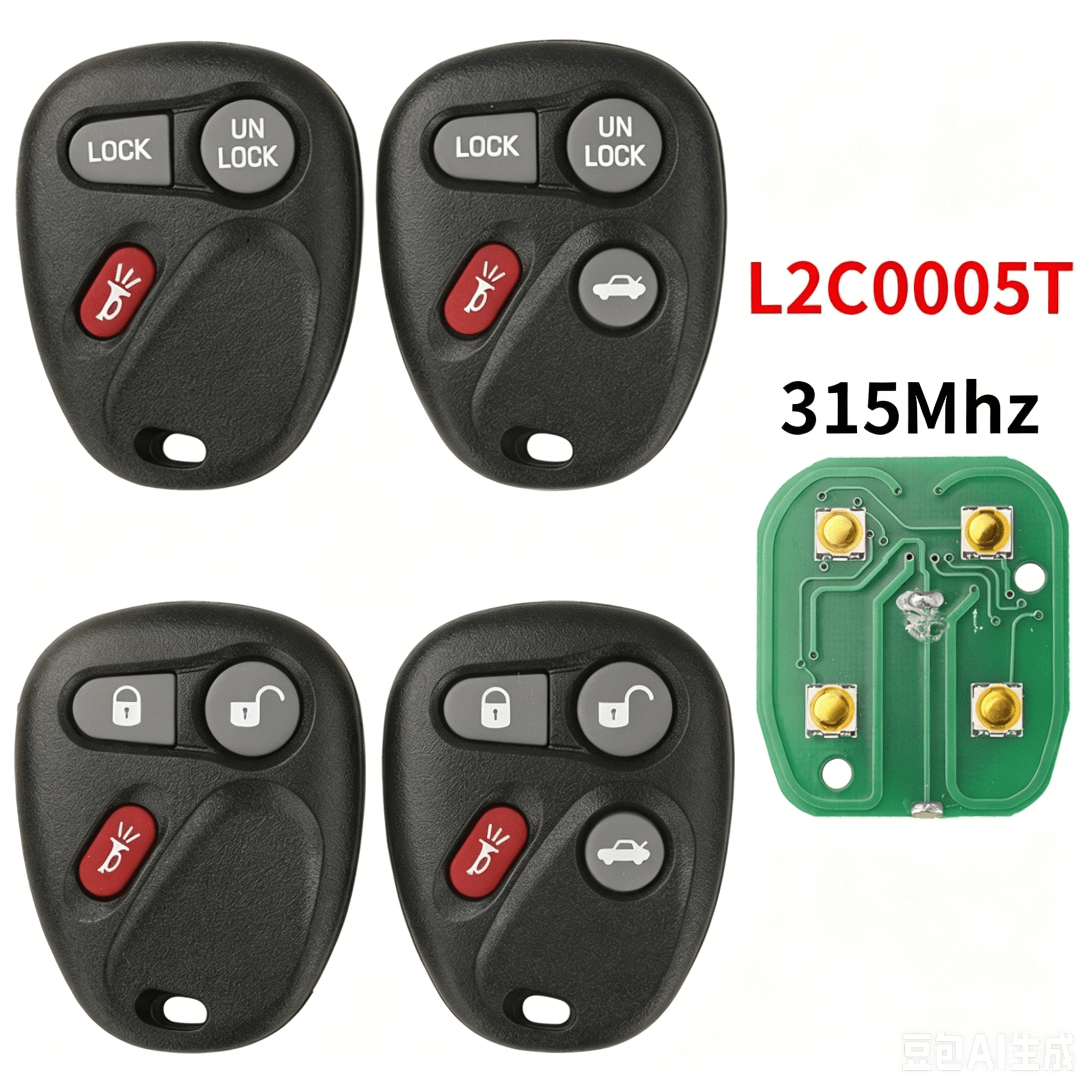 Separate Remote Car Key Fob 315MHz FCC L2C0005T For Chevrolet Cadillac
