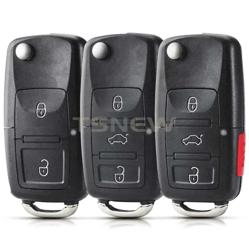 Remote Key Replacement Shell With Uncut Blade & Battery Holder For Old VW Passat Golf Car Key Fob Housing