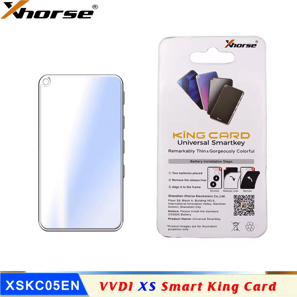 Xhorse King Card Slimmest Universal Smart Key 4 Buttons XSKC05EN Sky Blue Color