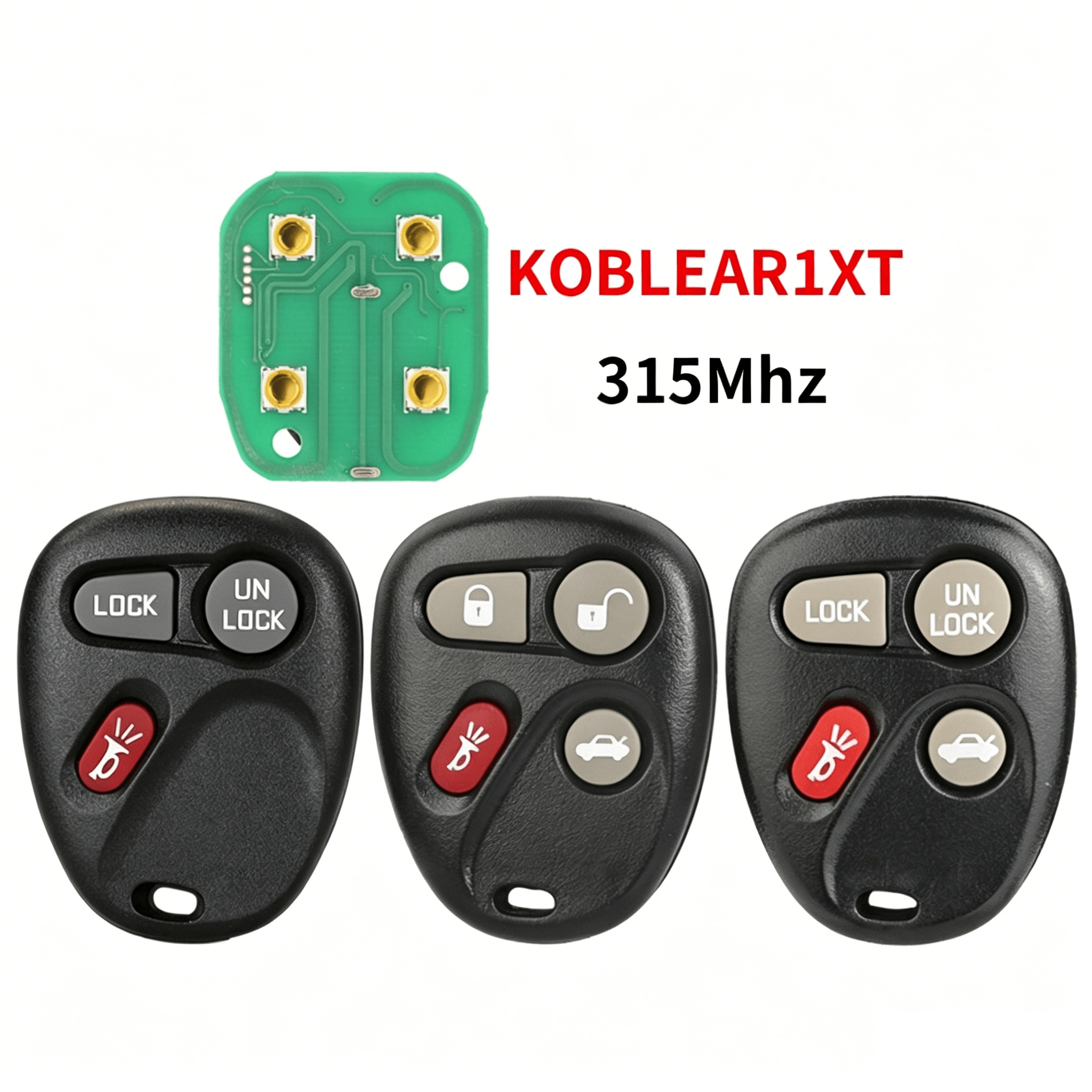 3/4 Button Separate Remote Car Key 315MHz KOBLEAR1XT For Chevrolet Buick