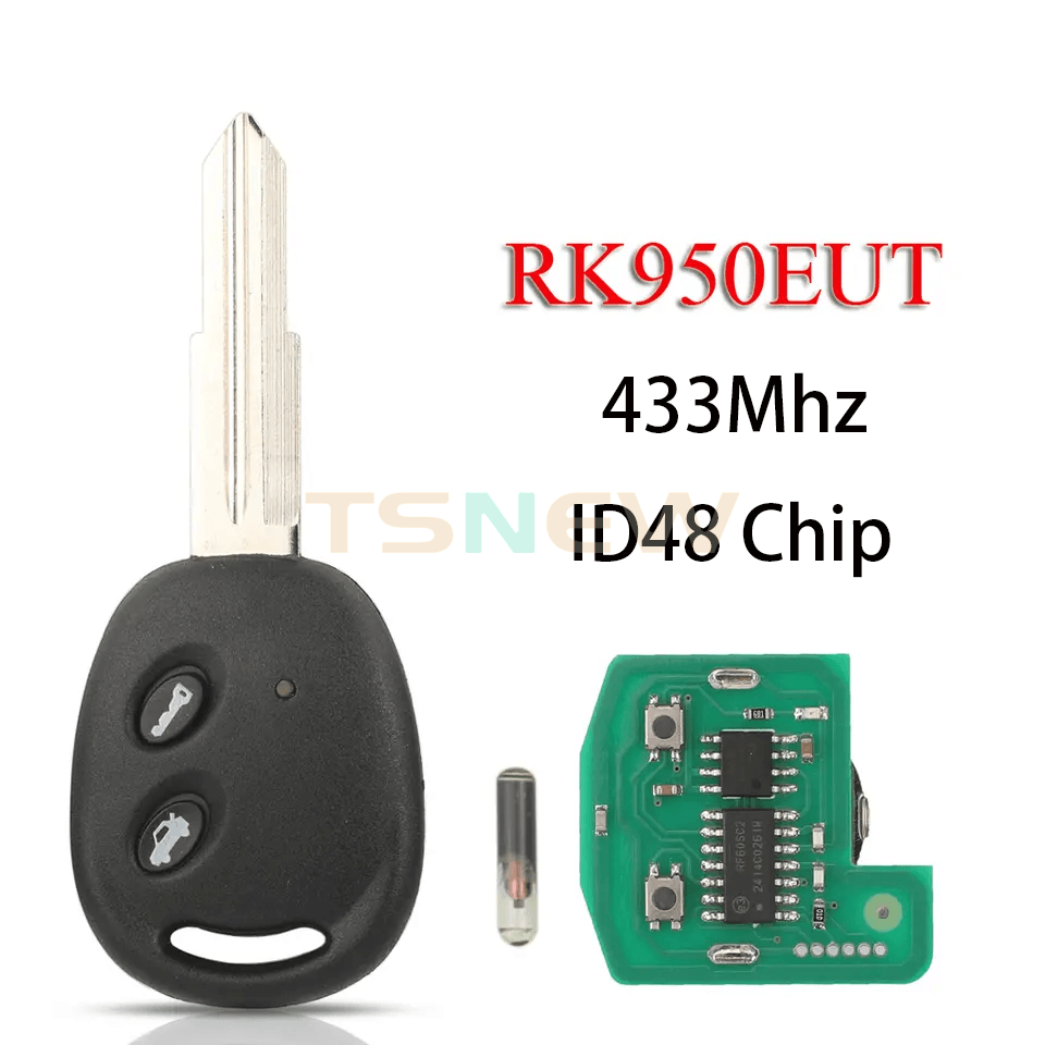 2 Button Remote Car Key FSK Mode 433MHz ID48 Chip RK950EUT For Chevrolet