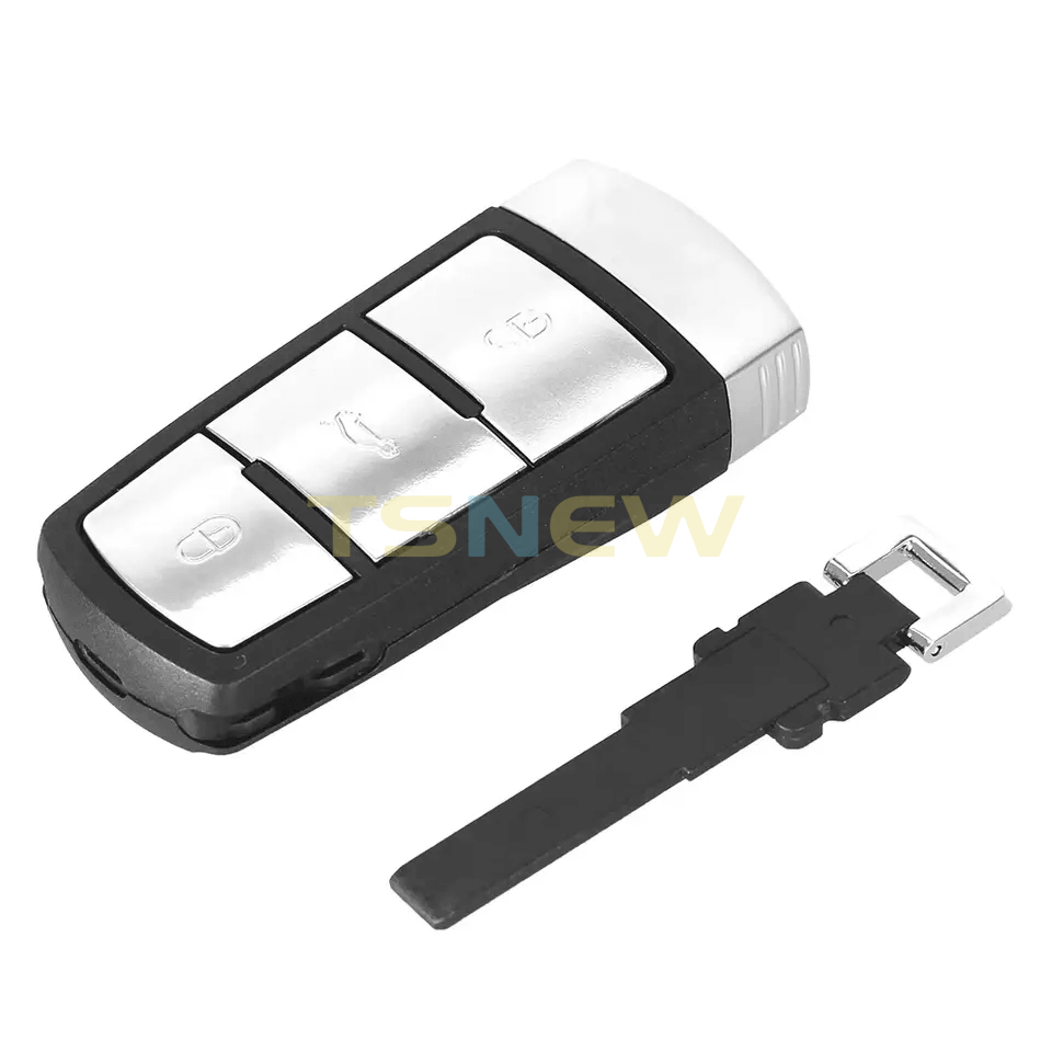 Smart Card Remote Key Replacement Shell With Small Emergency Uncut Blade For VW Magotan CC Car Key Fob Housing