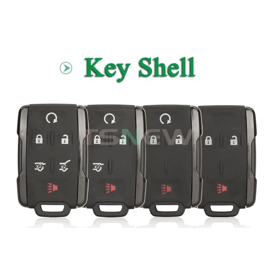 Remote Key Replacement Shell With Black Border Trim For Chevrolet Silverado GMC Sierra Car Key Fob Housing