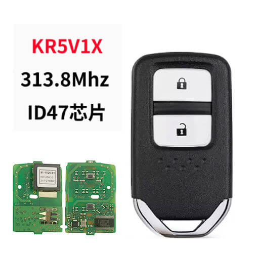 2 Button Smart Remote Key 313.8MHz ID47 Chip KR5V1X For Honda