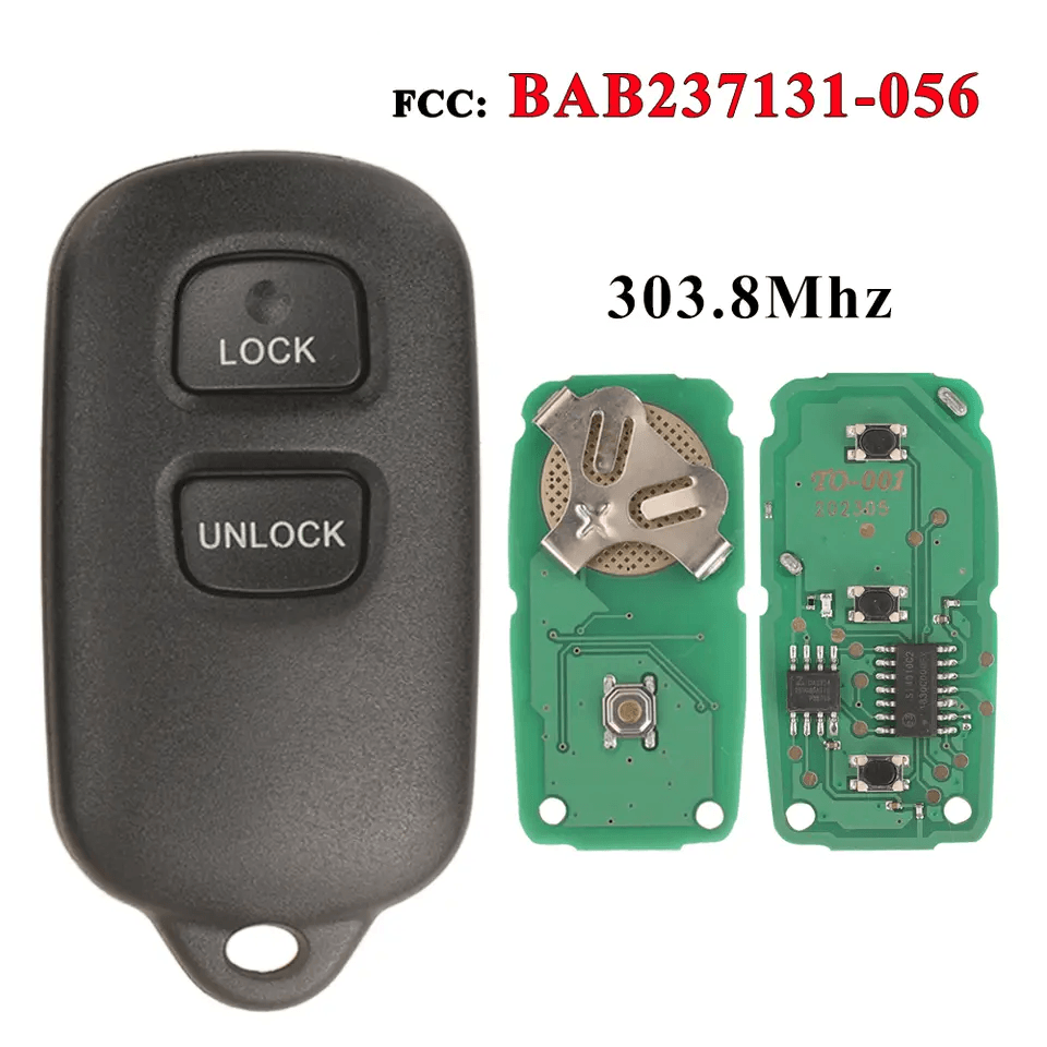2+1 Buttons Separate Remote Car Key Fob 303.8MHz FCC BAB237131-056 For Toyota