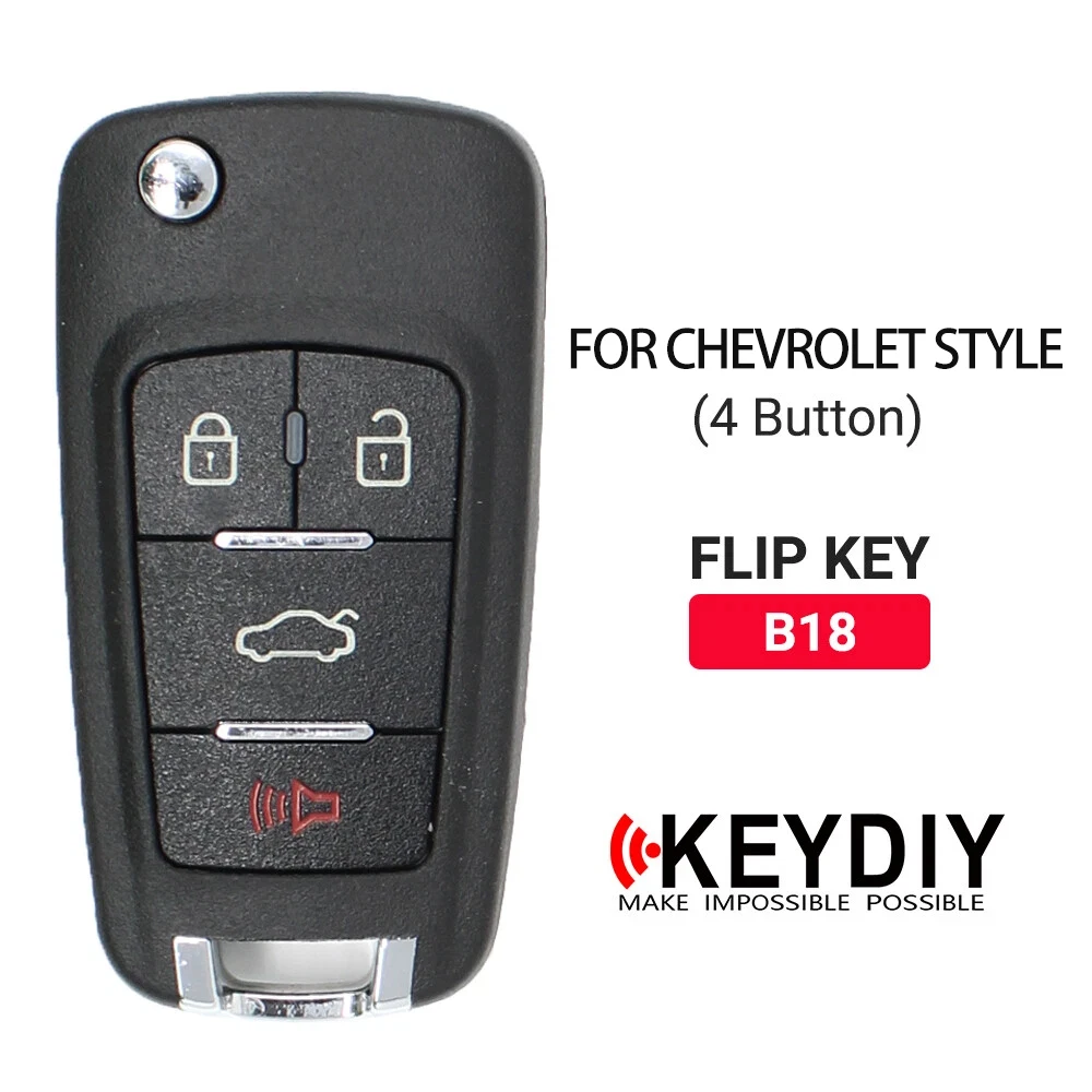 KEYDIY KD B18-4 Flip Remote Key for Chevrolet Type 3+1 Buttons