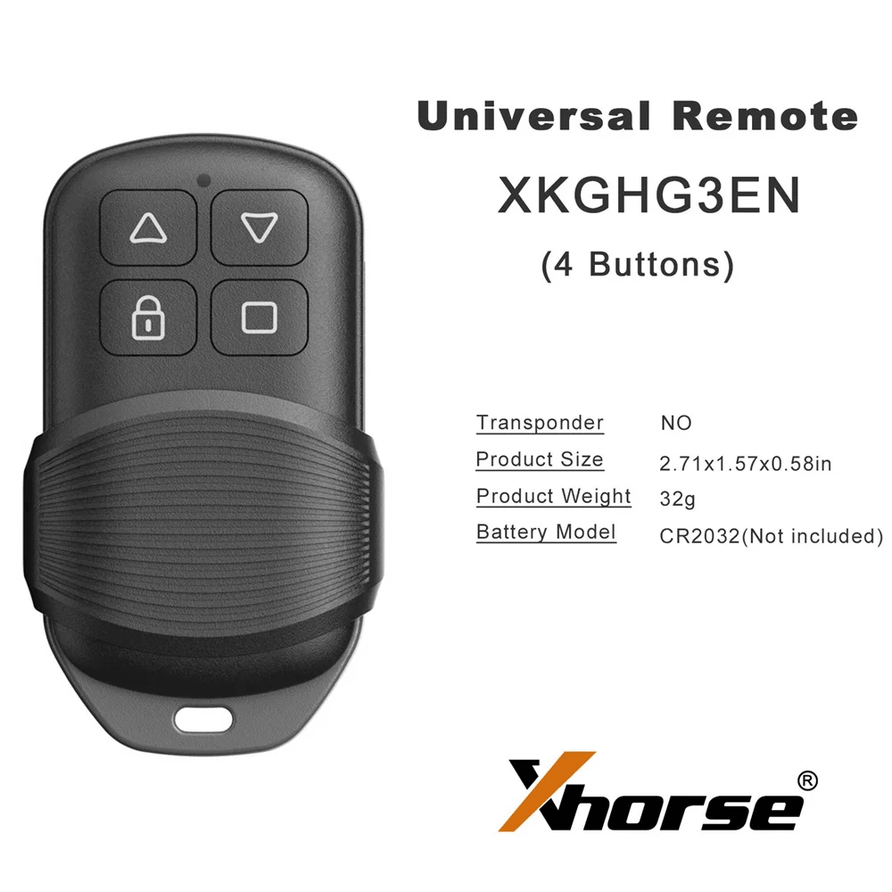 XHORSE XKGHG3EN VVDI Remote Control Masker Style 4 Buttons Garage Universal 2Nd Generation for MAX VVDI2 MINI Programmer Tool