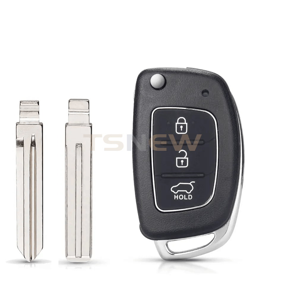 3 Buttons Flip Key Shell With Indicator Light For Hyundai Elantra HD
