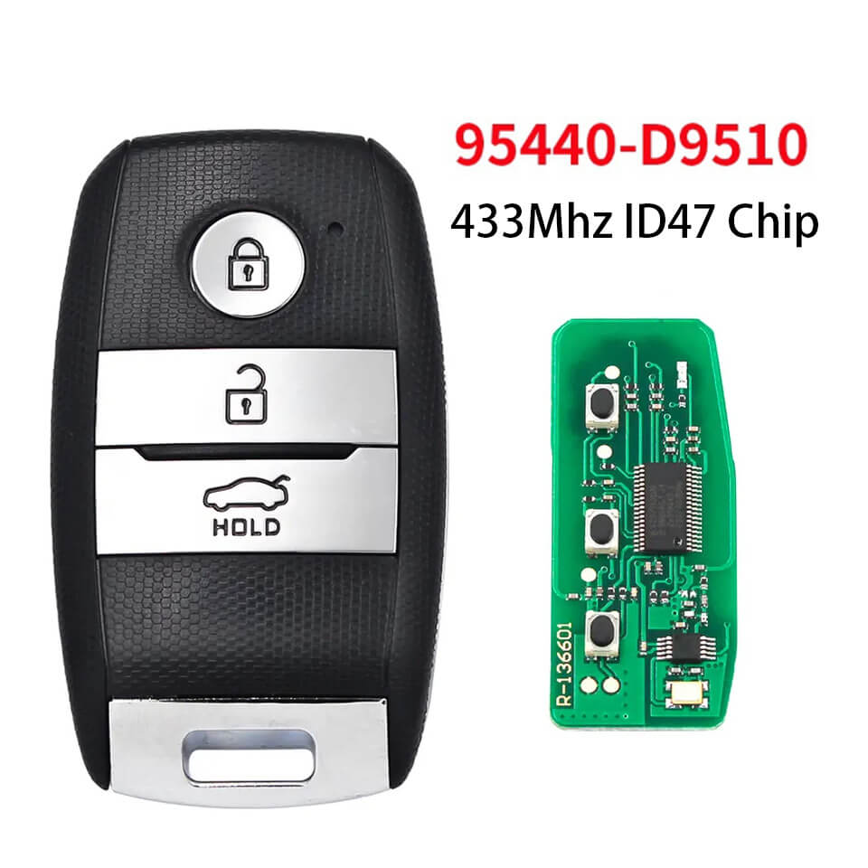 3 Button Remote Key 433MHz ID47 Chip 95440-D9510 For Kia Sportage