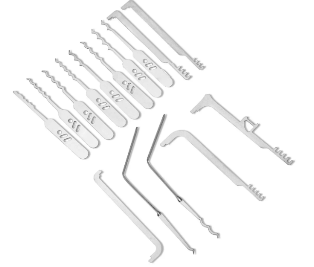 15pcs Stainless Steel Locks With Handles And Bottle Opener Locks