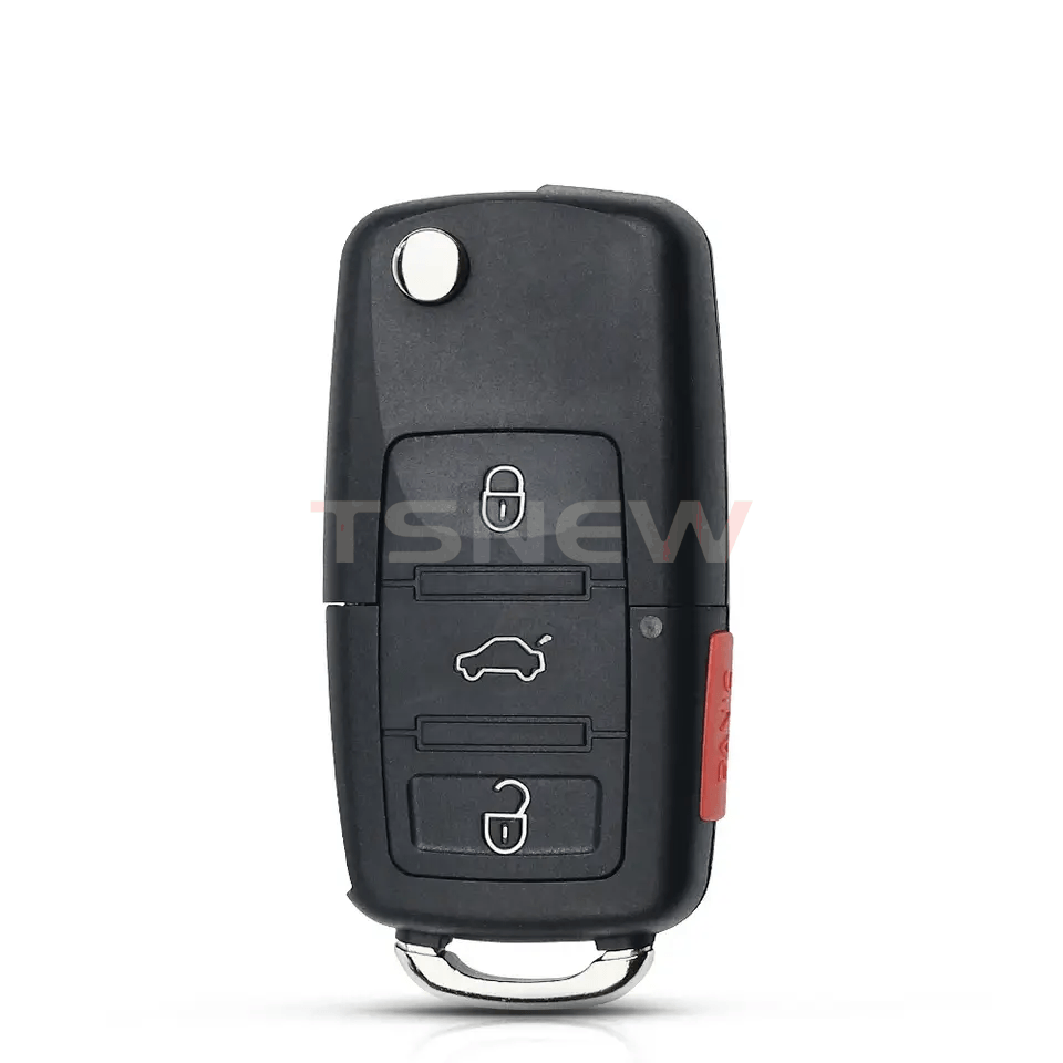 3+1 Buttons Flip Remote Key Replacement Shell With Battery Holder Without Uncut Blade For VW Passat Golf Car Key Housing