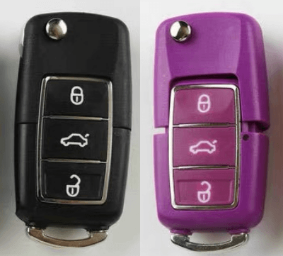Flip Remote Key Replacement Shell With Battery Holder Without Uncut Blade For VW Beetle Passat B5 Golf Car Key Fob Housing