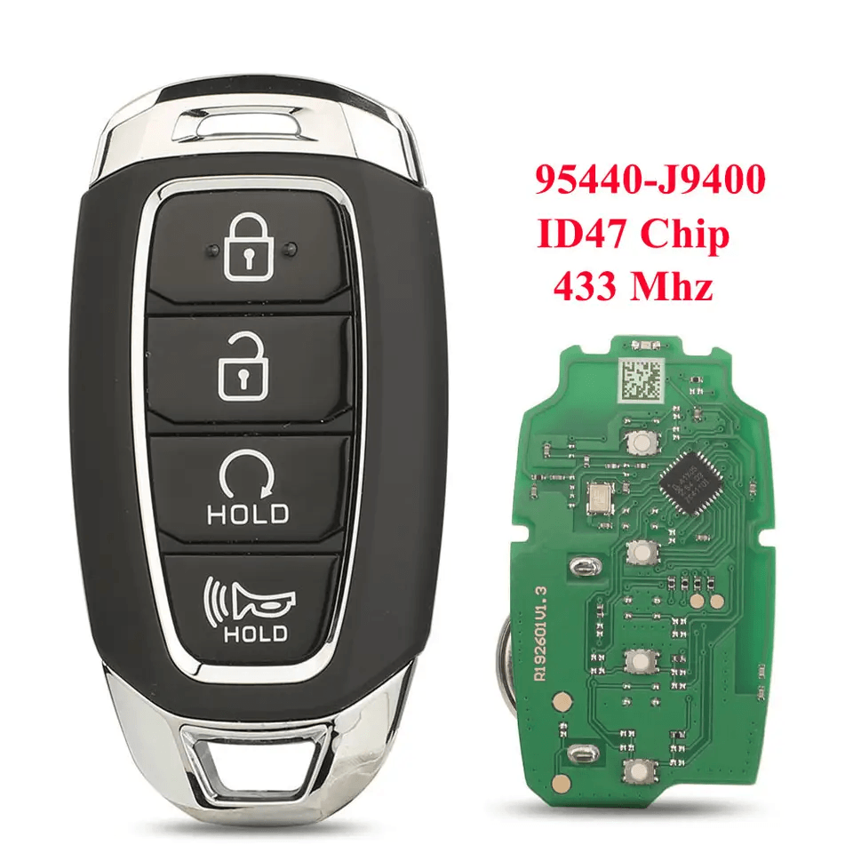 4 Buttons Smart Remote Car Key, 433MHz ID47 Chip, 95440-J9400 For Hyundai Kona