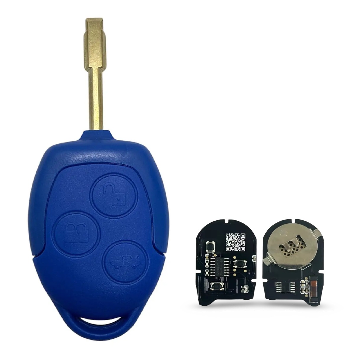 updated 3 Button Remote Key 4D63 Chip 433MHz 6C1T15K601AG For Ford Transit with black board