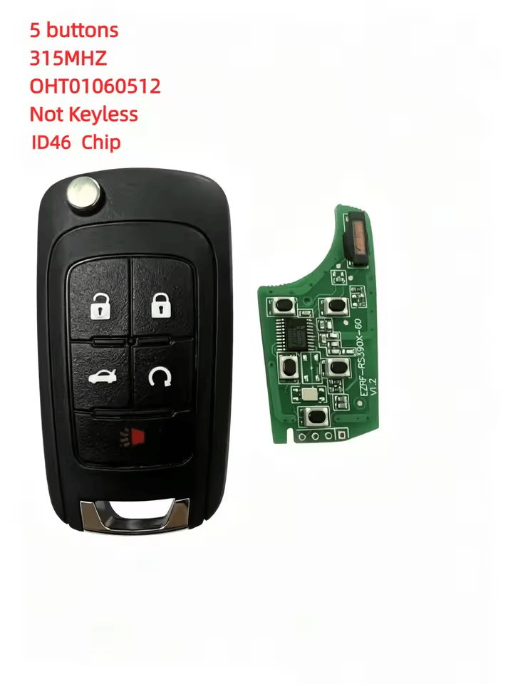 5Buttons 315MHz ID46 Chip for GMC Terrain for Chevrolet Cruze Camaro for Buick Regal Auto Flip Remote Key Fob OHT01060512