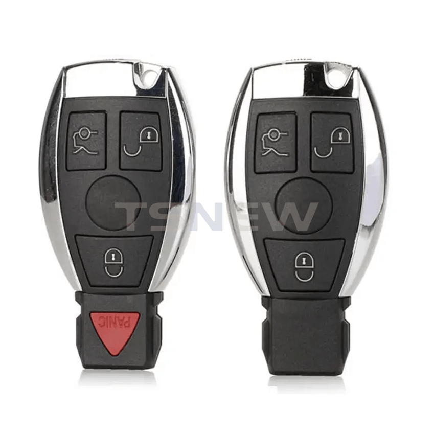 Smart Remote Key Replacement Shell With Dual Battery Holder For Mercedes-Benz Car Key Fob Housing