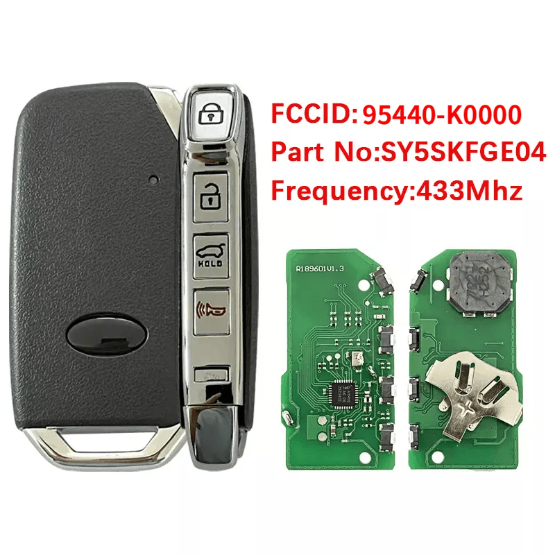 4 Buttons Smart Card Remote Car Key, 433mhz With 4a Chip, 95440-k0000 For Kia Soul