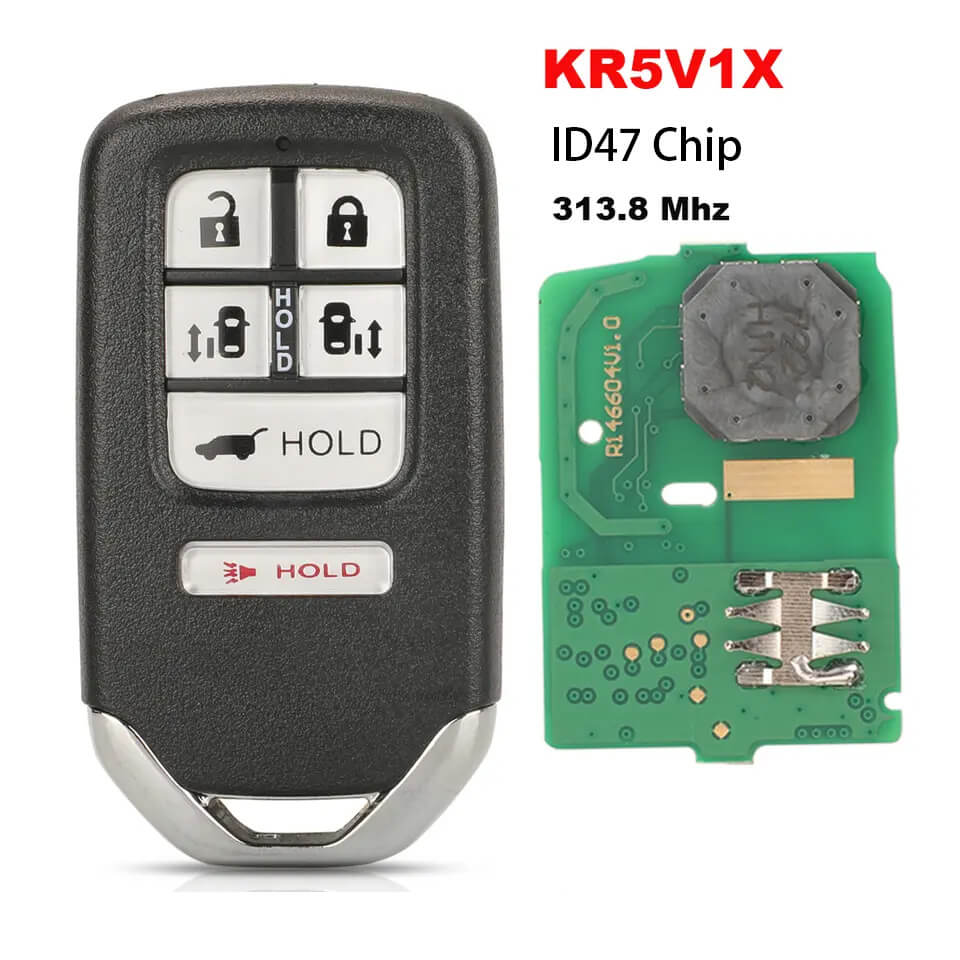 6 Button Full Smart Remote Key KR5V2X 433MHz ID47 Chip For Honda6 Button Full Smart Remote Key KR5V2X 433MHz ID47 Chip For Honda