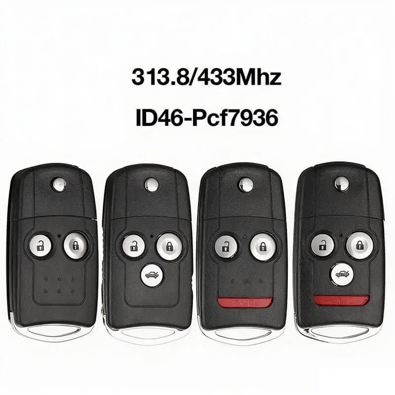 2/3/4 Button Flip Remote Car Key 433MHz ID46 Chip For Honda Accord CR-V