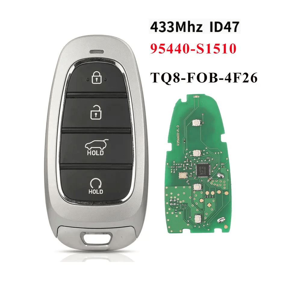 4 Buttons Smart Remote Car Key 433MHz ID47 Chip OE 95440-S1510 For Hyundai Santa Fe