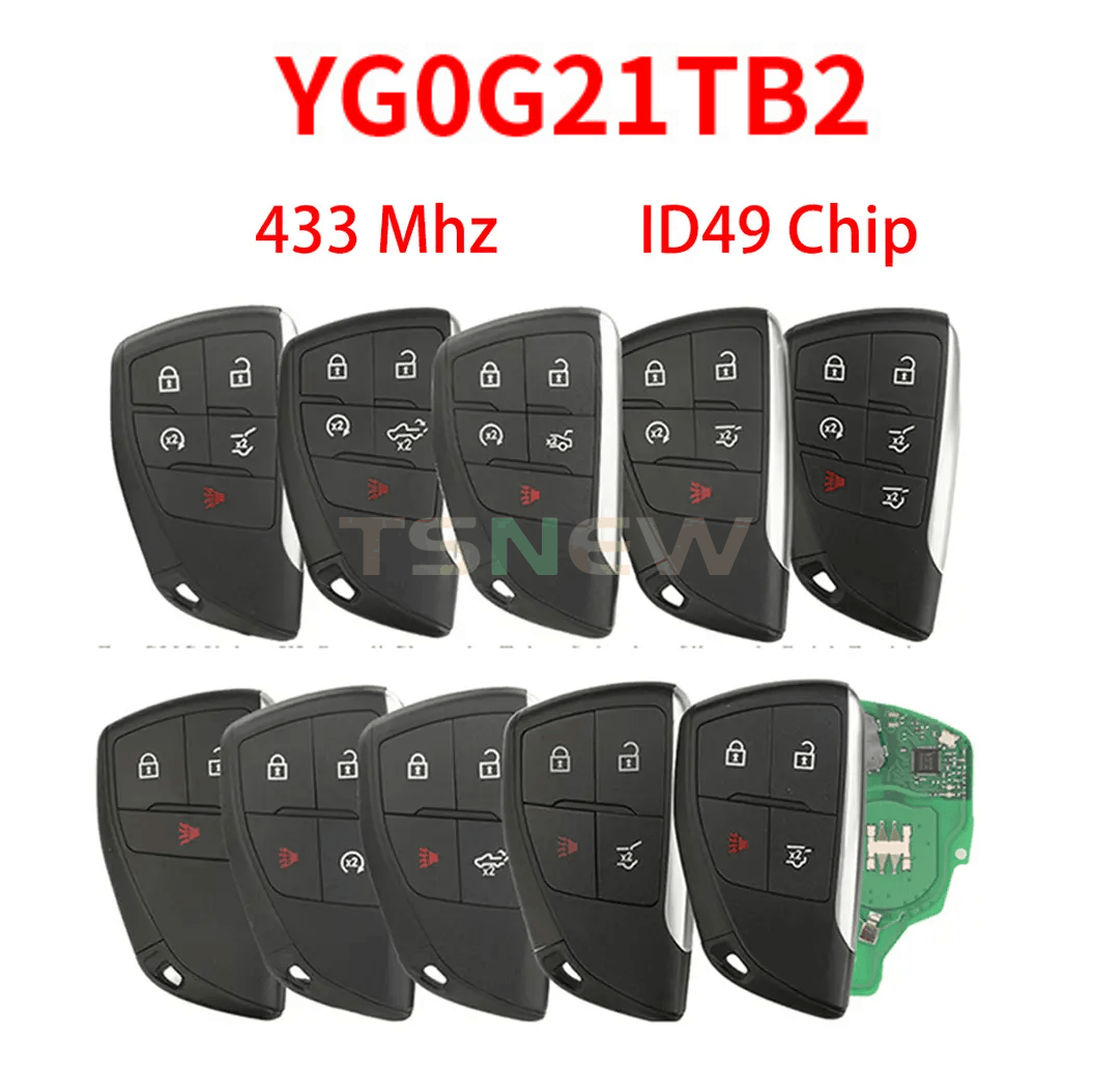 New Remote Car Key 433MHz ID49 Chip YG0G21TB2 For Chevrolet Buick GMC