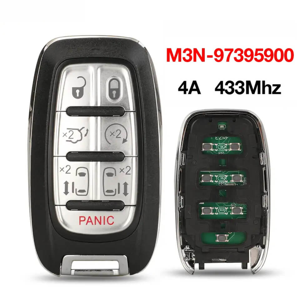7 Buttons Smart Remote Car Key 4A Chip 434MHz M3N-97395900 For Chrysler