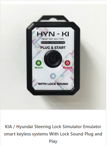 KIA / Hyundai Steering Lock Simulator Emulator smart keyless systems With Lock Sound Plug and Play