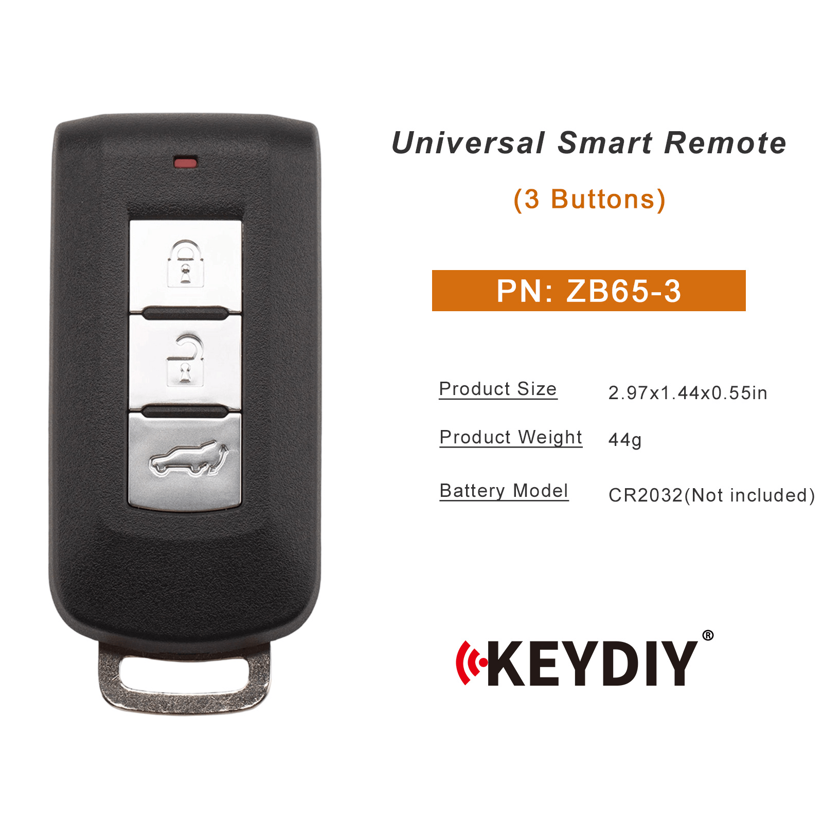 KEYDIY KD ZB65-3 Smart Remote Key for Mitsubishi Type 3 Buttons
