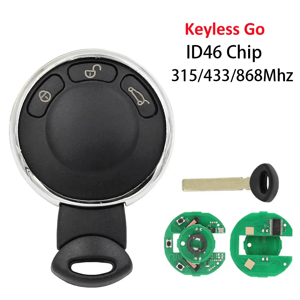 Full Smart Car Key Fob 315/433/868MHz ID46 Transponder Chip For BMW Mini