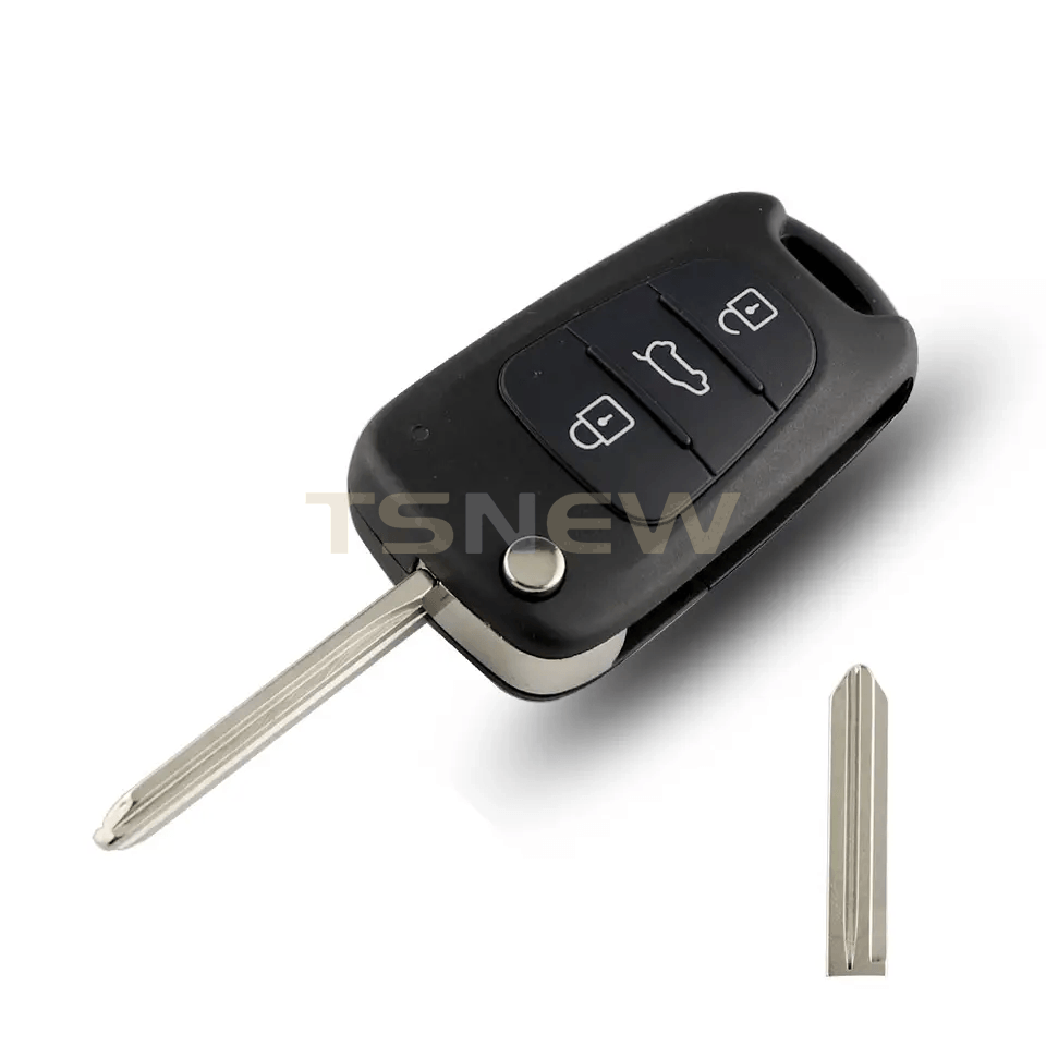 3 Buttons Folding Key Shell For Kia Sportage K2 K5 Carens