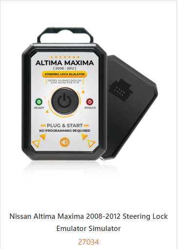Nissan Altima Maxima 2008-2012 Steering Lock Emulator Simulator