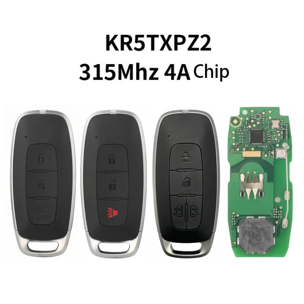 2/3/4 Button Smart Remote Key 4A Chip 315MHz KR5TXPZ2 For Nissan