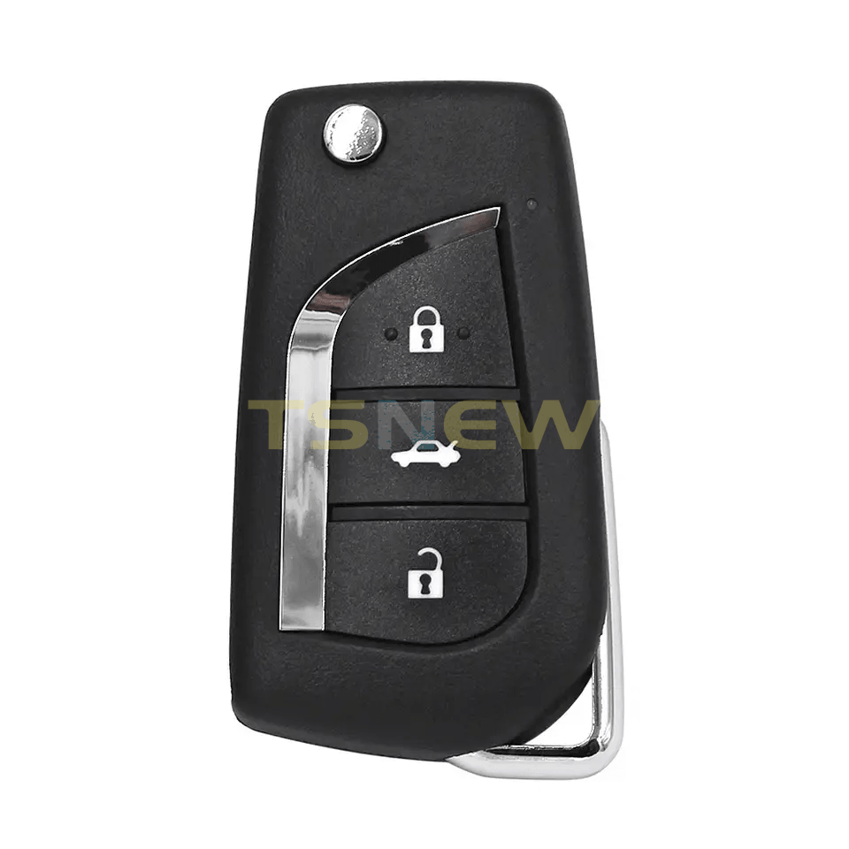 3 Button Flip Key Shell For Toyota Crown RAV4 Highlander Remote Fob